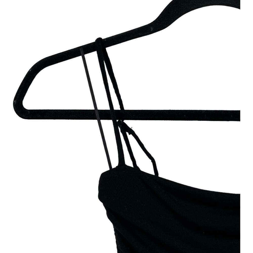 Good American Dress ruched sleeveless black size 0 (XS) - Picture 2 of 8